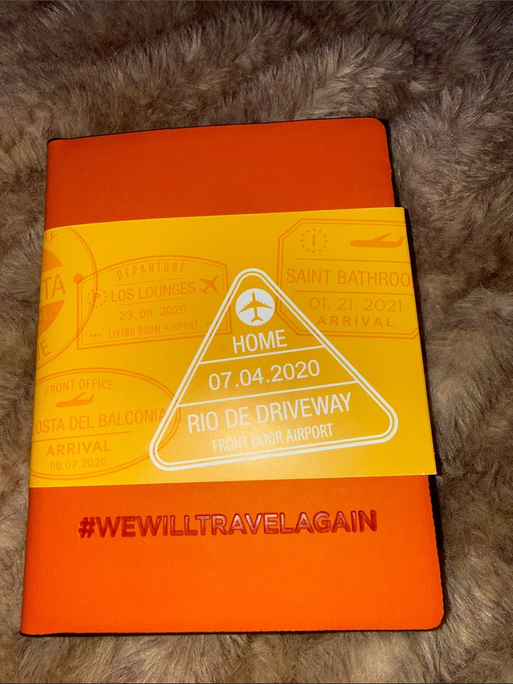 New Orange Travel passport holder, RFID protection